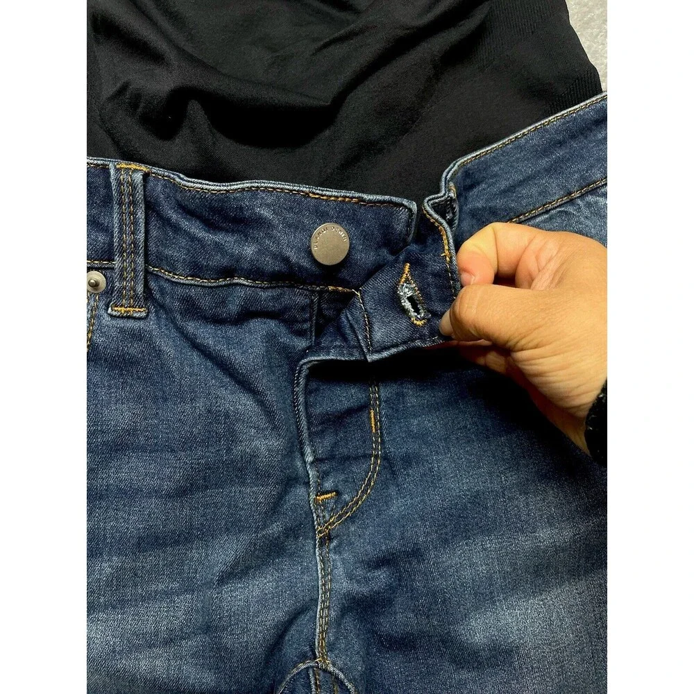 BLANQI Maternity Belly Support Zipper-Less Pull-on Skinny Jeans Women’s Size 12